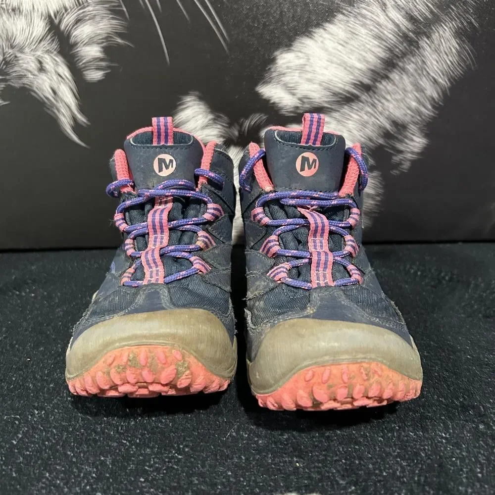 Merrell Chameleon 7 MK159719 Hiking Boot Boys 13M Blue Leather Trail Waterproof